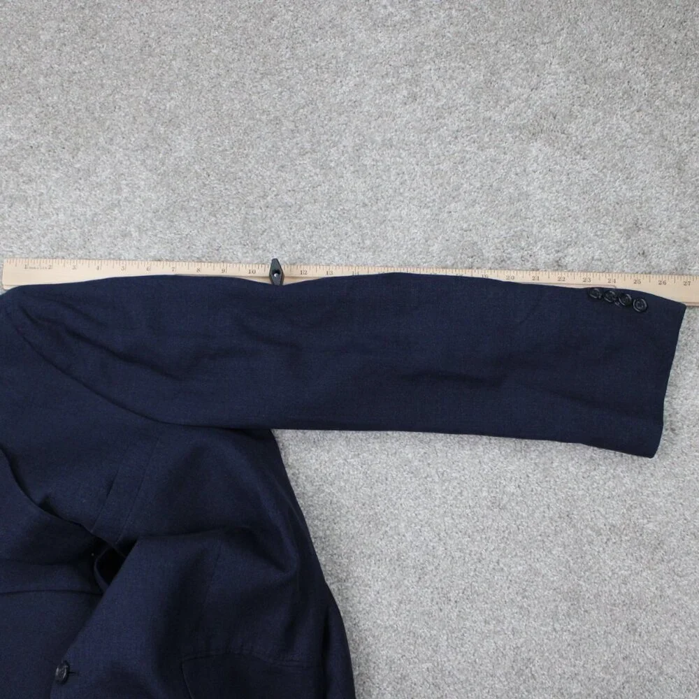 Jos. A. Bank 730 Burke Blazer Mens 46 L‎ Blue Linen/Wool Blend Sports Jacket